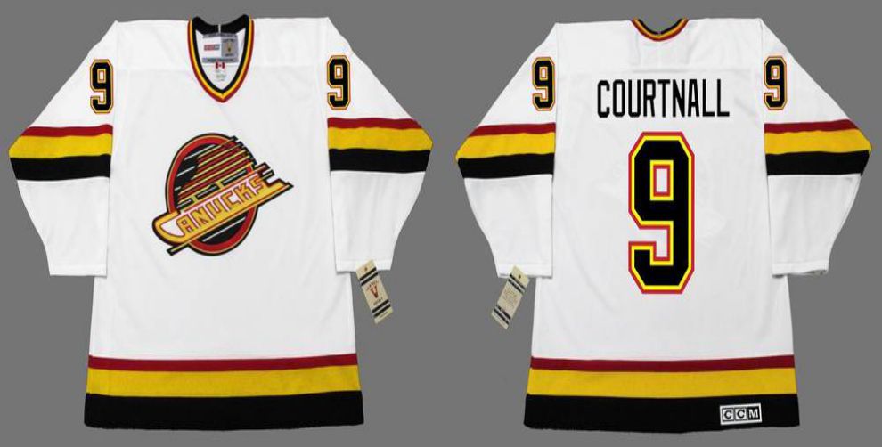 2019 Men Vancouver Canucks 9 Courtnall White CCM NHL jerseys